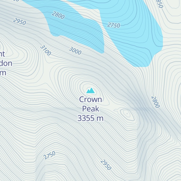 Map of Crown Peak