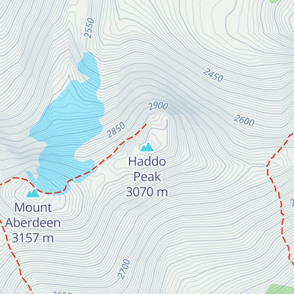 Map of Haddo Peak