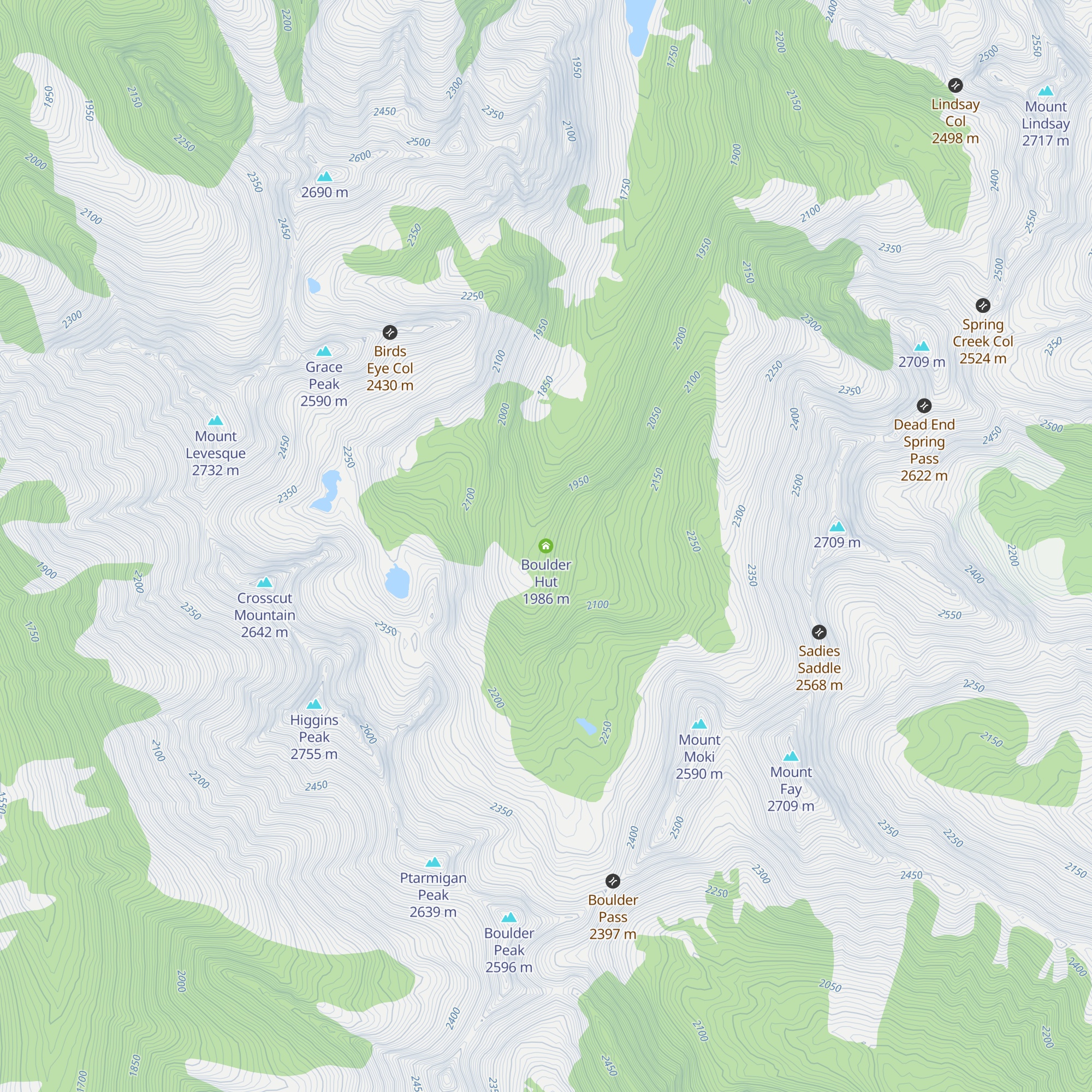 Boulder Hut map