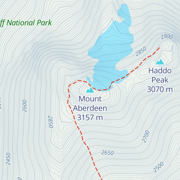 Map of Mount Aberdeen
