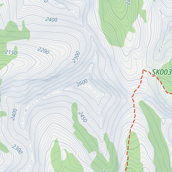Map of Pyramid Mountain