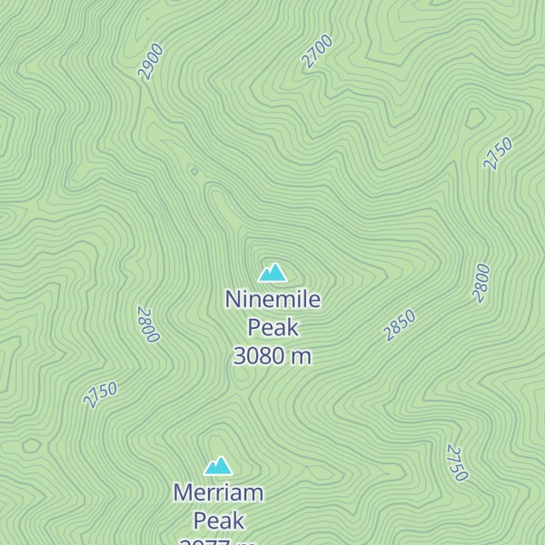 Map of Ninemile Peak