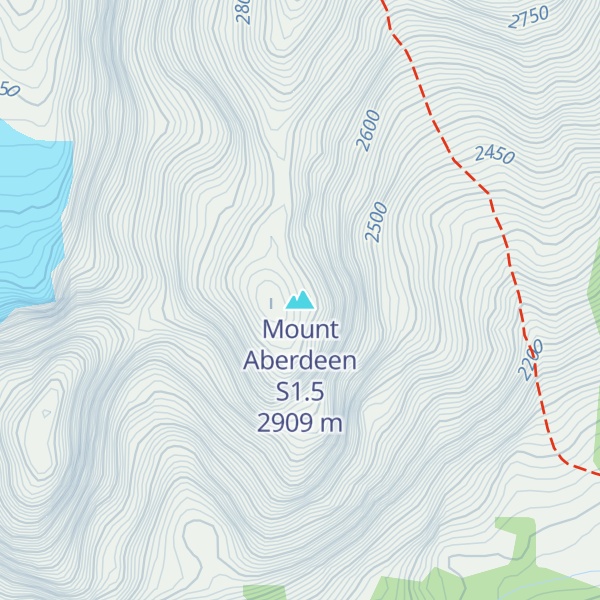 Map of Mount Aberdeen S1.5