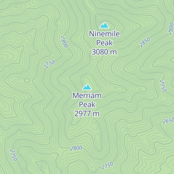 Map of Merriam Peak