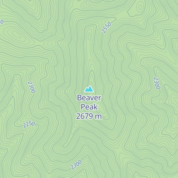 Map of Beaver Peak