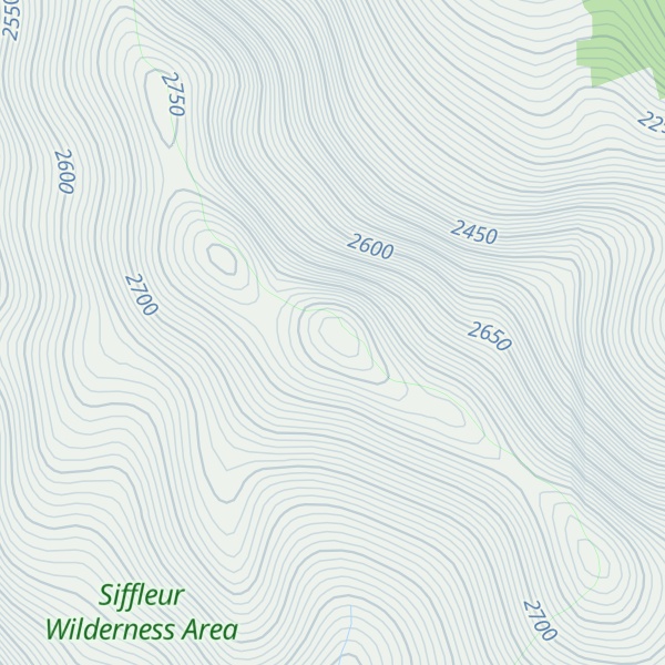Map of Hatter Peak