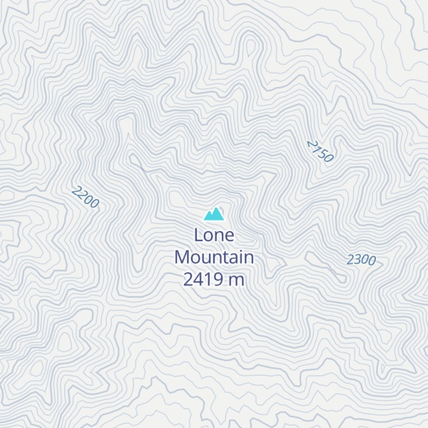 Map of Lone Mountain