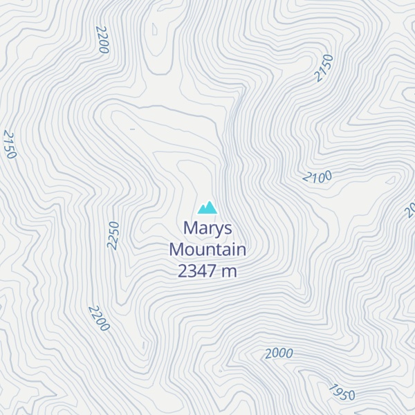 Map of Marys Mountain