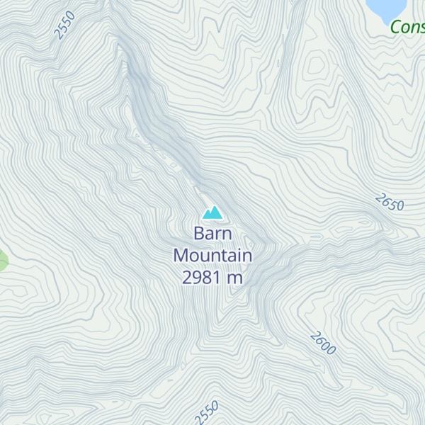 Map of Barn Mountain