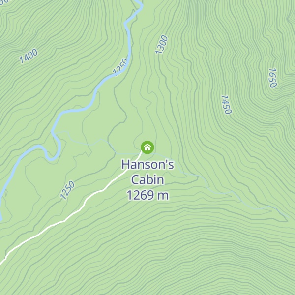 Map of Hanson's Cabin