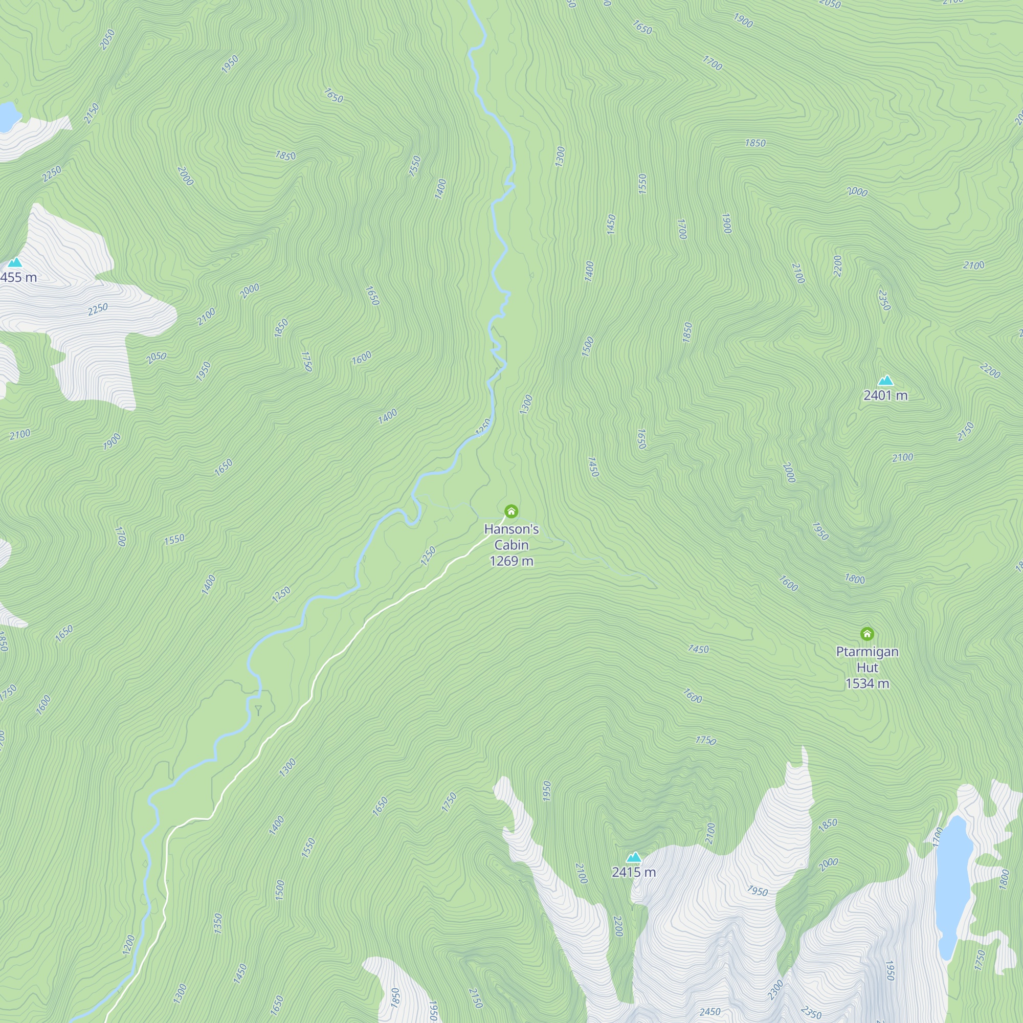 Hanson's Cabin map