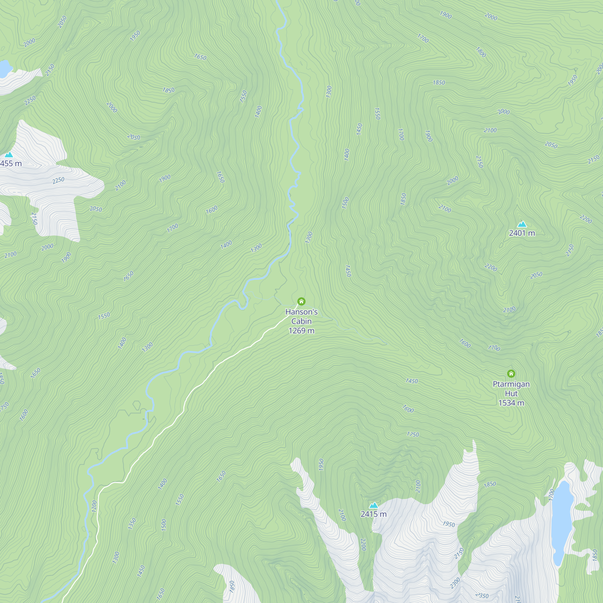 Hanson's Cabin map
