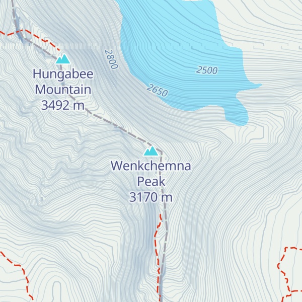 Map of Wenkchemna Peak