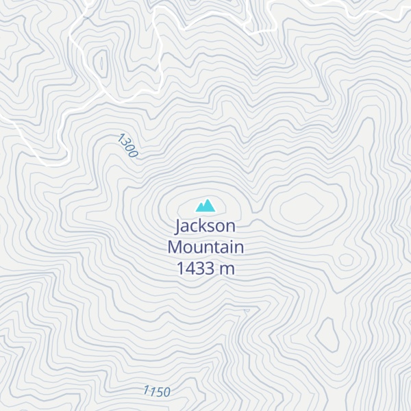 Map of Jackson Mountain