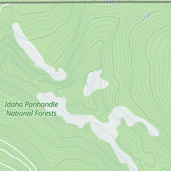 Map of Harvey Mountain