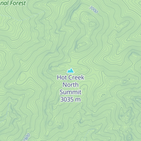 Map of Hot Creek North Summit