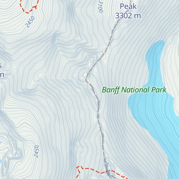Map of Ringrose Peak