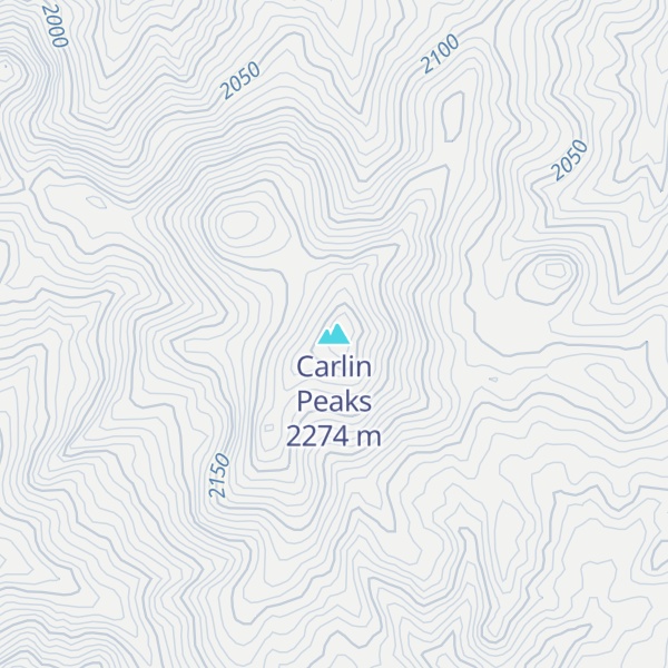 Map of Carlin Peaks
