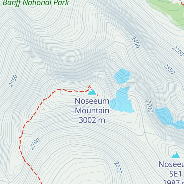 Map of Noseeum Mountain