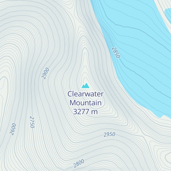 Map of Clearwater Mountain