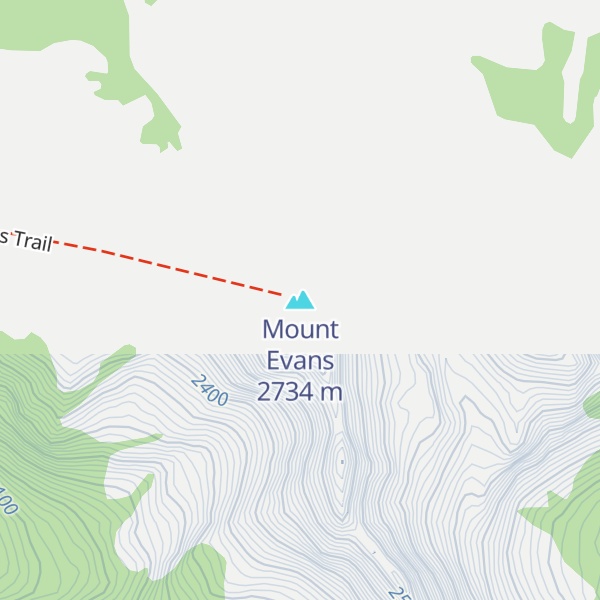 Map of Mount Evans