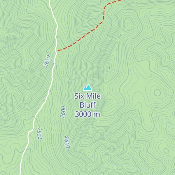 Map of Six Mile Bluff