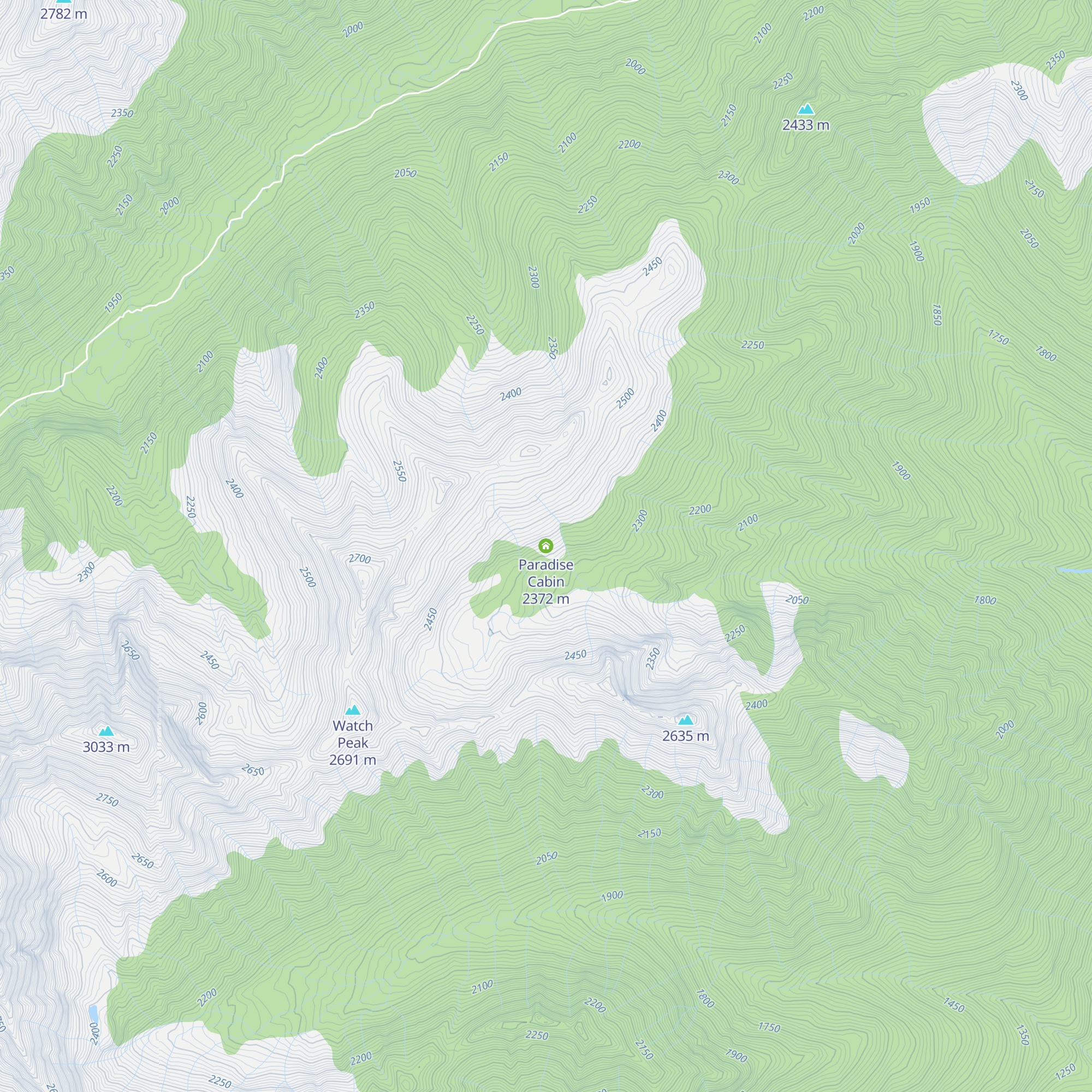 Paradise Cabin map