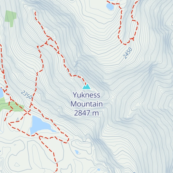 Map of Yukness Mountain