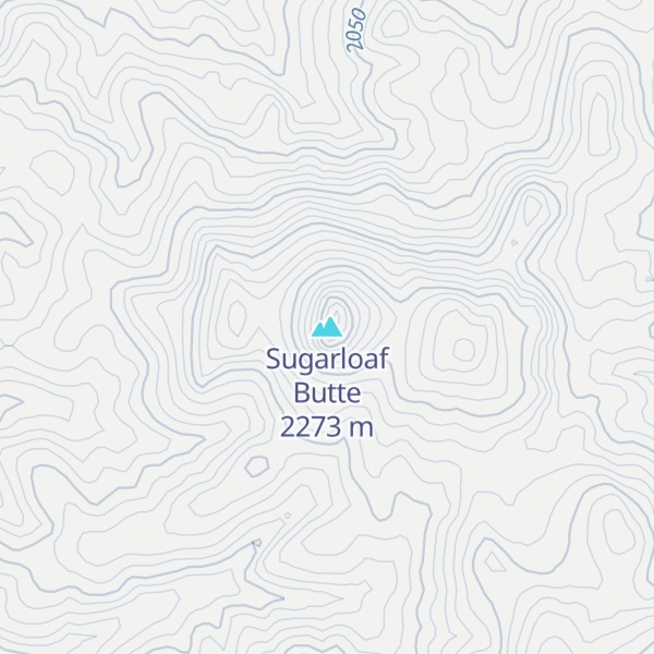 Map of Sugarloaf Butte