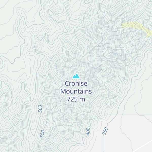 Map of Cronise Mountains