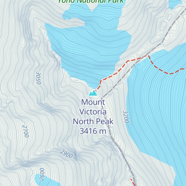 Map of Mount Victoria North Peak