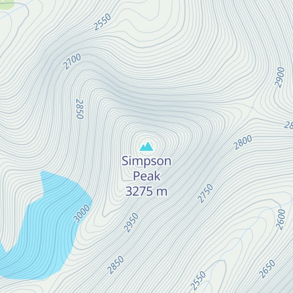 Map of Simpson Peak