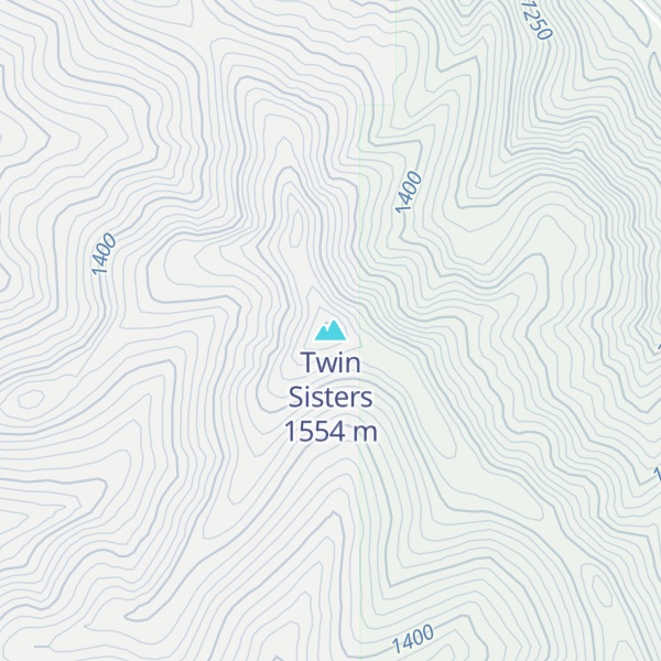 Map of Twin Sisters