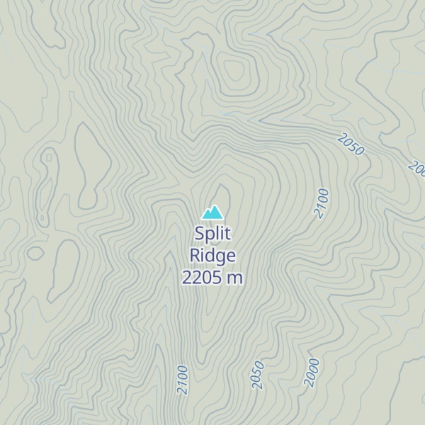 Map of Split Ridge