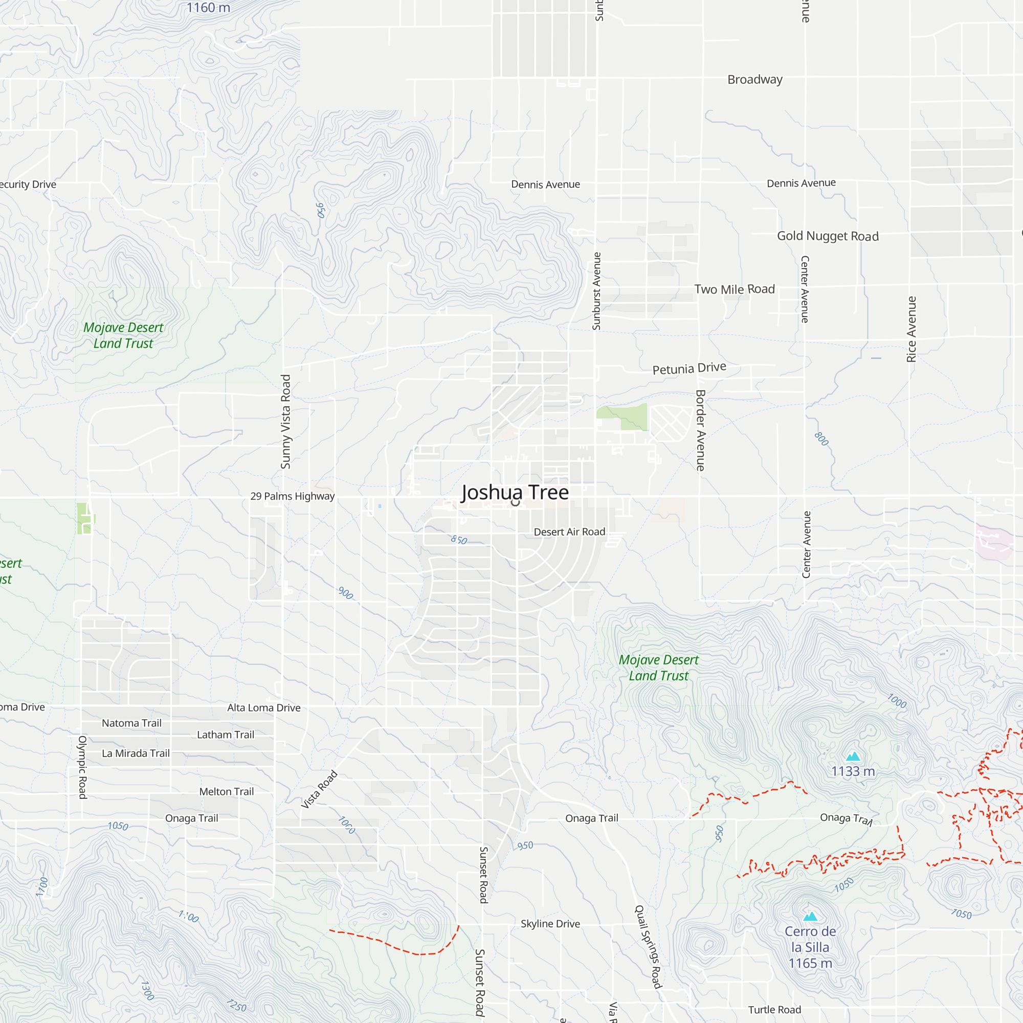 Joshua Tree Visitor Center map