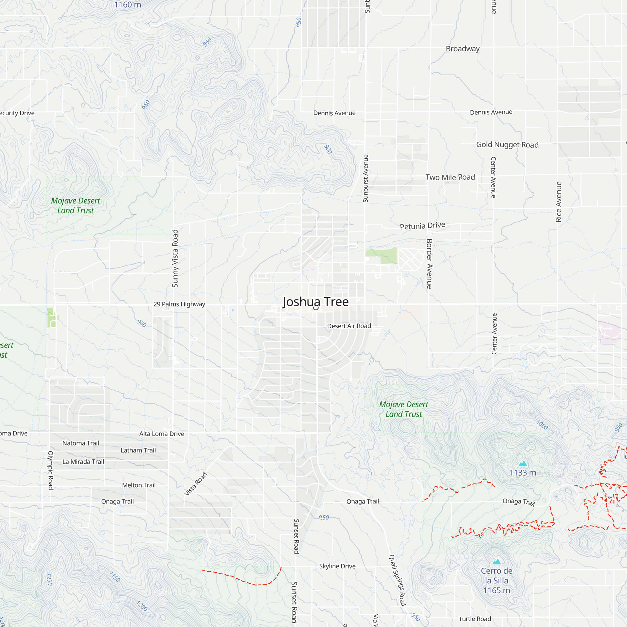 Joshua Tree Visitor Center map