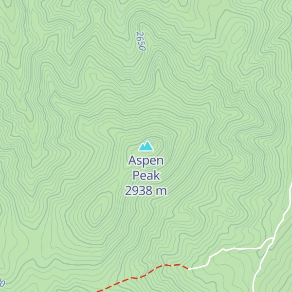 Map of Aspen Peak