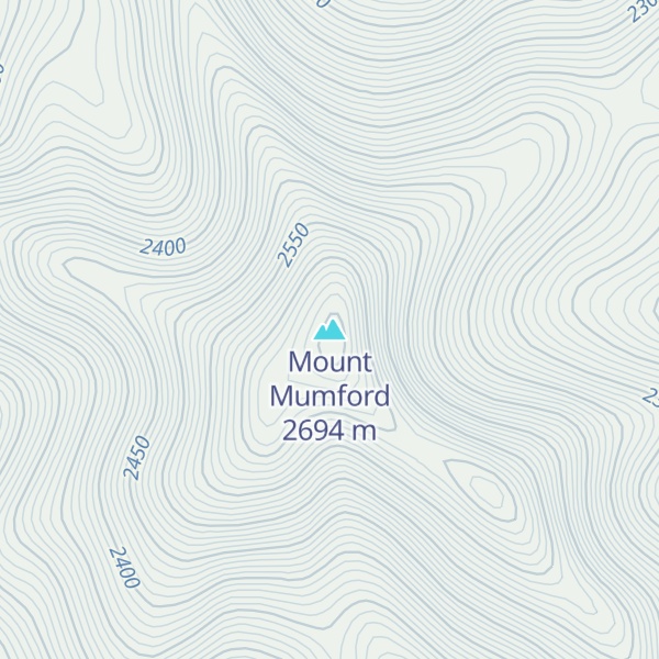 Map of Mount Mumford