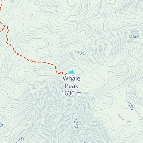 Map of Whale Peak