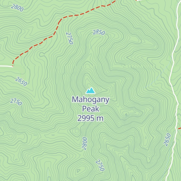Map of Mahogany Peak