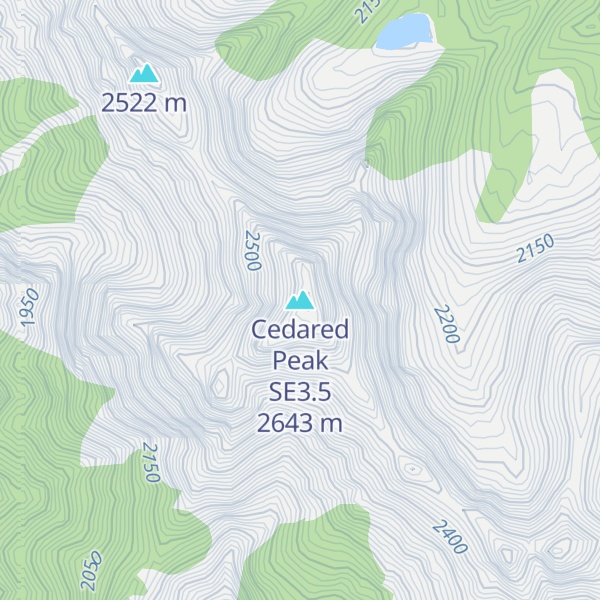 Map of Cedared Peak SE3.5
