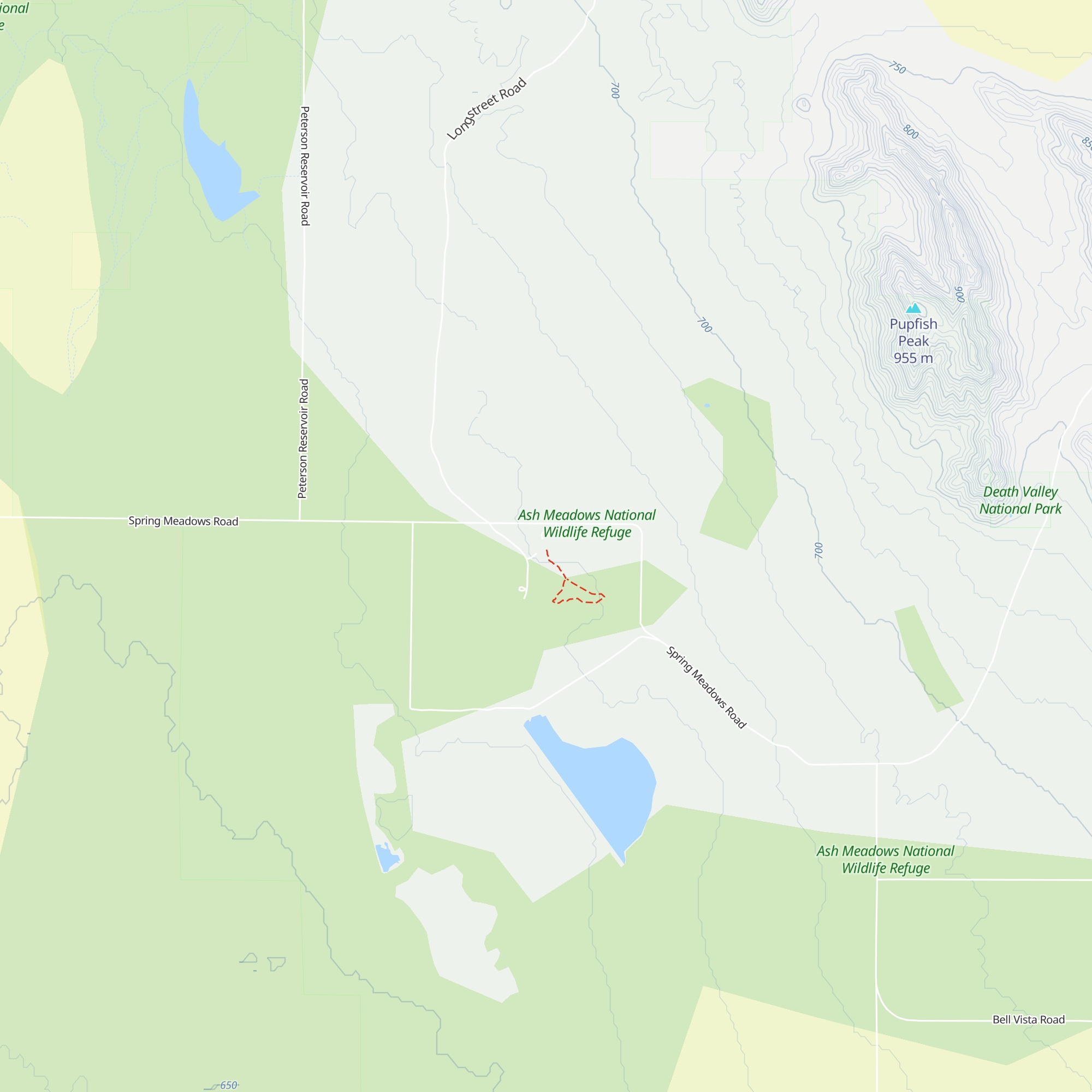 Ash Meadows Wildlife Refuge Visitors Center map