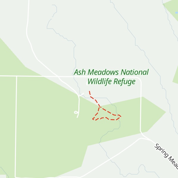 Map of Ash Meadows Wildlife Refuge Visitors Center