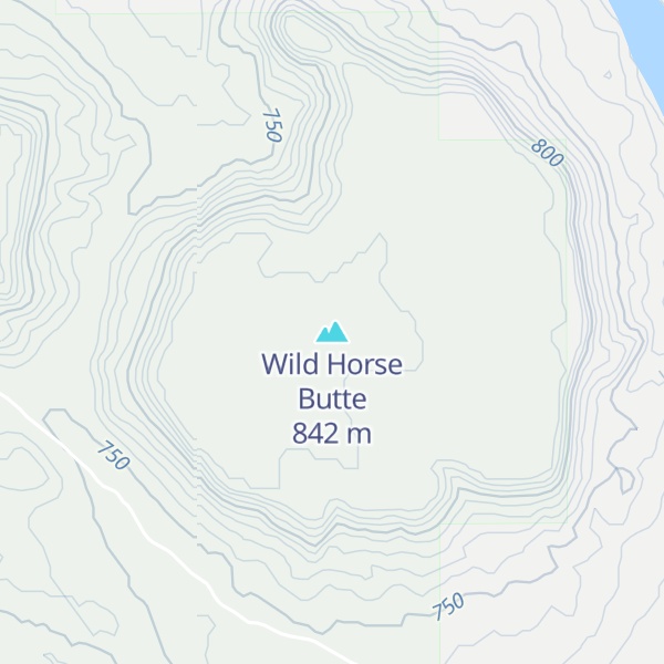 Map of Wild Horse Butte