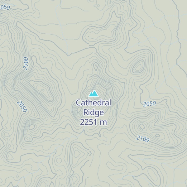 Map of Cathedral Ridge