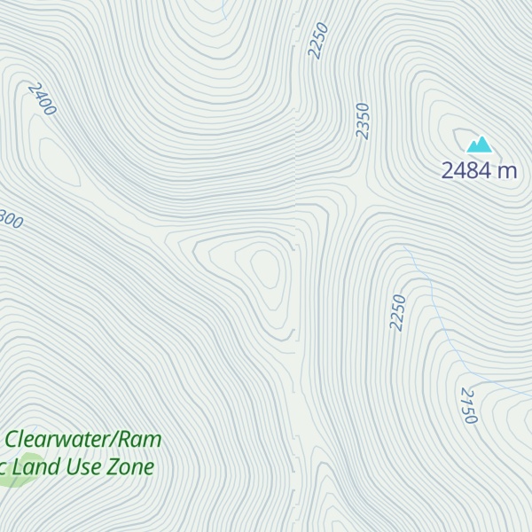 Map of Destitute Peak
