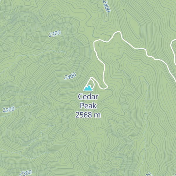 Map of Cedar Peak