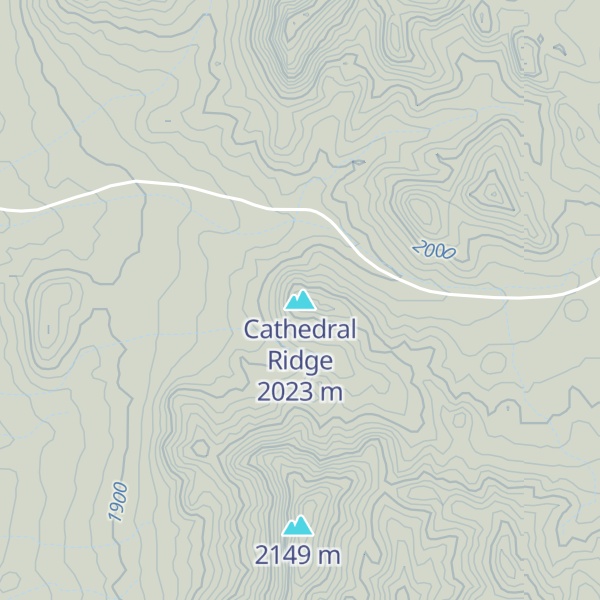 Map of Cathedral Ridge