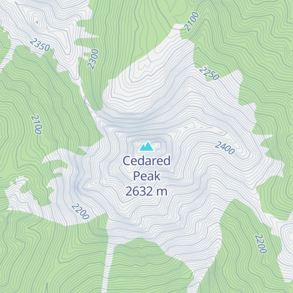 Map of Cedared Peak