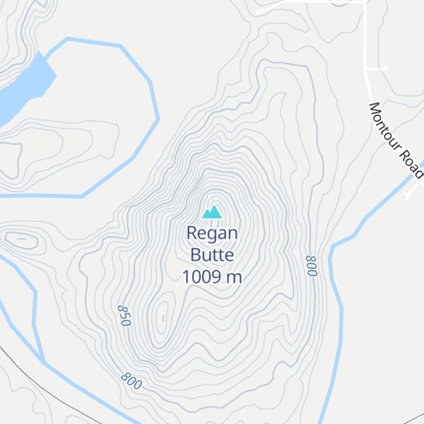 Map of Regan Butte